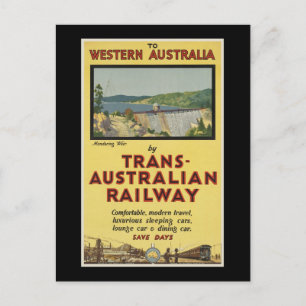 Western Australië door Trans-Australische spoorweg Briefkaart