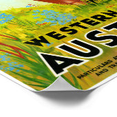 Western Australië - Poster voor herstelde Vintage- (Hoek)