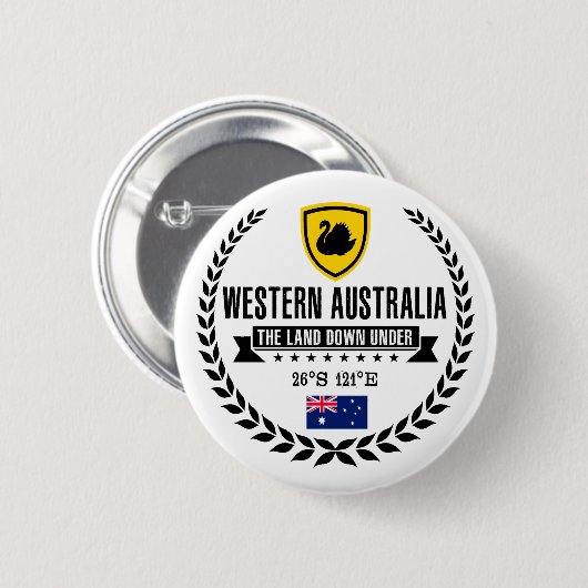 Western Australië Ronde Button 5,7 Cm (Voorkant /achterkant)