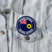 Western Australië Round Embleem Ronde Button 7,6 Cm (In situ)