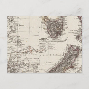 Western Australië Tasmania en Nieuw-Zeeland Briefkaart