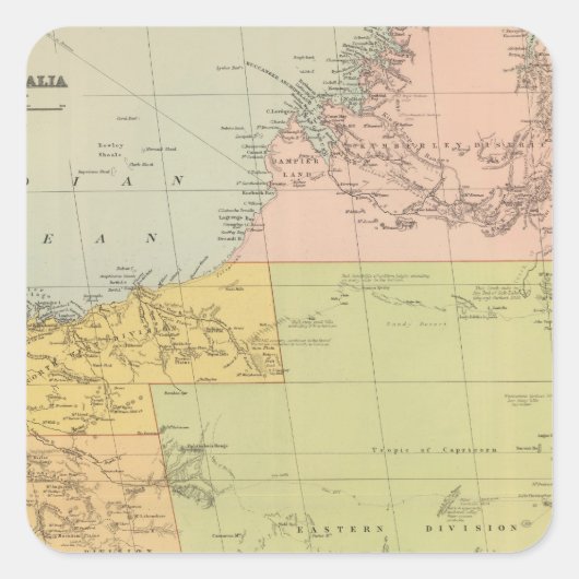 Western Australië Vierkante Sticker (Voorkant)