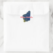 Western Australië Vierkante Sticker (Tas)