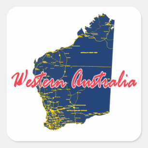 Western Australië Vierkante Sticker