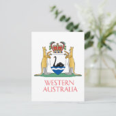 Western Australische wapenschild Briefkaart (Staand voorkant)