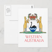 Western Australische wapenschild Briefkaart (Voorkant / Achterkant)