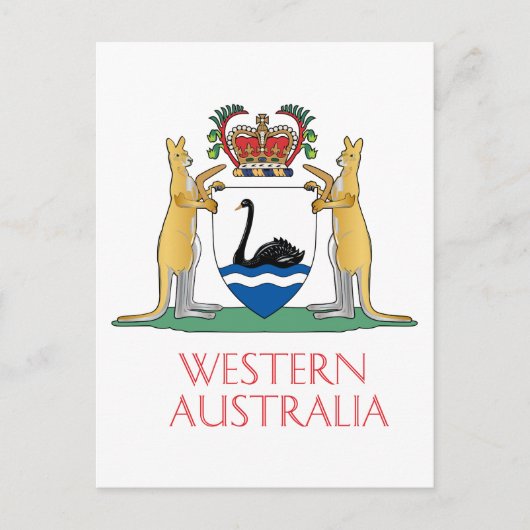 Western Australische wapenschild Briefkaart (Voorkant)