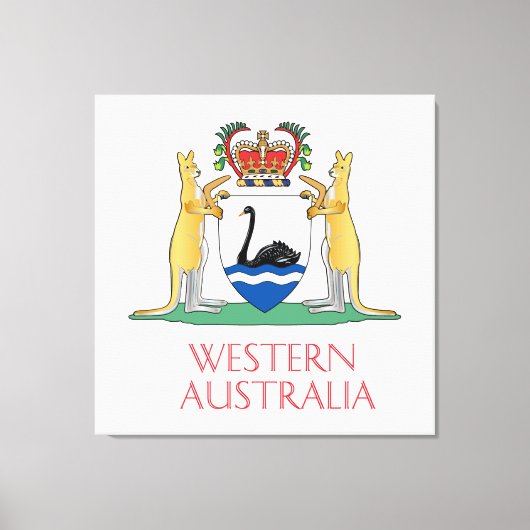 Western Australische wapenschild Canvas Afdruk (Voorkant)