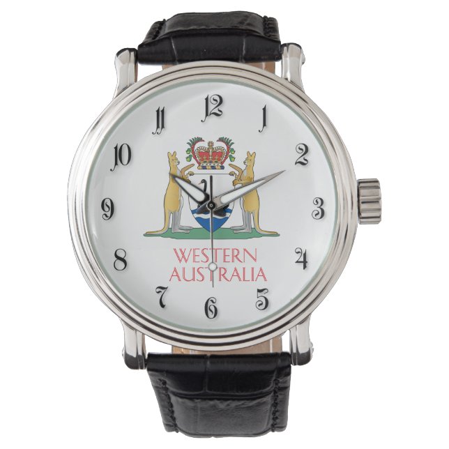 Western Australische wapenschild Horloge (Voorkant)