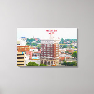 Western autobouwproject Condos Kansas City Canvas Afdruk