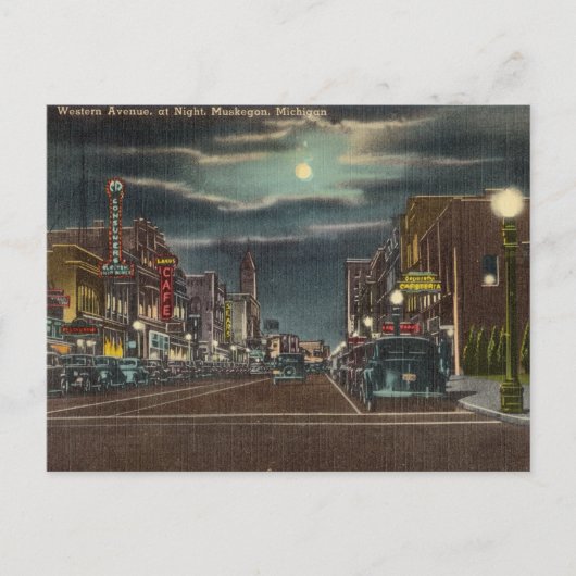  Western Avenue Muskegon, Michigan Briefkaart (Voorkant)