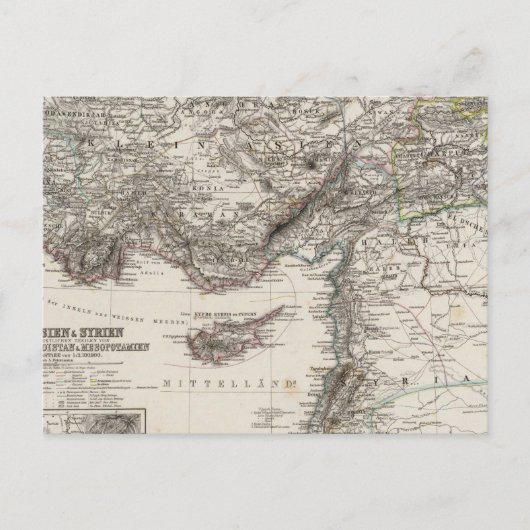 Western-Azië en Syrië Briefkaart (Voorkant)