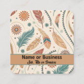 Western Aztec-ontwerp Vierkante Visitekaartje (Voorkant)