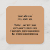 Western Aztec-ontwerp Vierkante Visitekaartje (Achterkant)