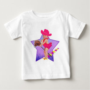 Western Baby Cowgirl op spuitpaard