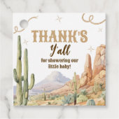 Western Baby Shower Favor Tag Bedankjes Labels (Voorkant)