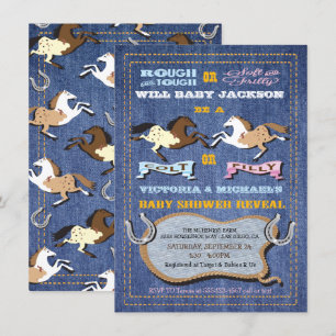 Western Baby shower met of zonder sekse Kaart