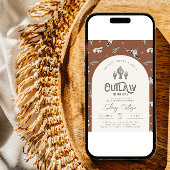 Western Baby shower Uitnodiging