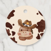 Western baby shower van cowboy baby bedankjes labels (Achterkant)