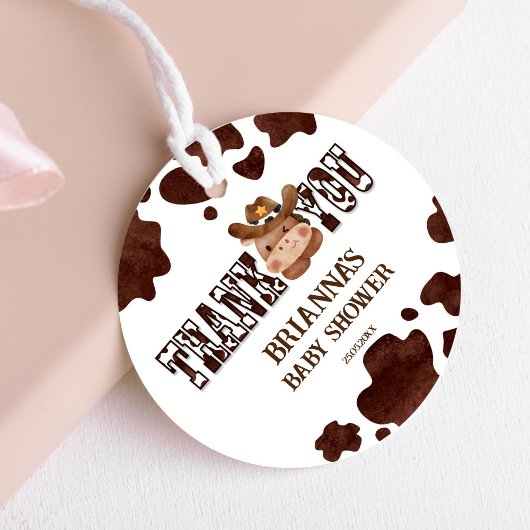 Western baby shower van cowboy baby bedankjes labels