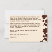 Western baby shower van cowboy baby bedankkaart (Achterkant)