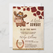 Western baby shower van cowboy baby kaart (Voorkant)