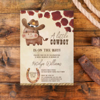 Western baby shower van cowboy baby