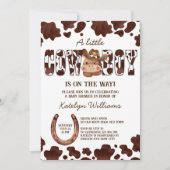 Western baby shower van cowboy baby kaart (Voorkant)