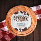 Western baby shower van cowboy baby papieren bordje