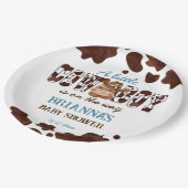 Western baby shower van cowboy baby papieren bordje (Gekanteld)