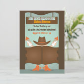 Western Baby shower van Saloon Kaart (Staand voorkant)
