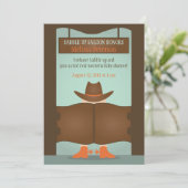 Western Baby shower van Saloon Kaart (Staand voorkant)