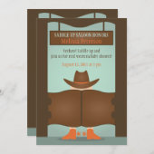 Western Baby shower van Saloon Kaart (Voorkant / Achterkant)