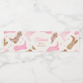 Western Baby shower waterflesetiketten Waterfles Etiket (Enkel label)