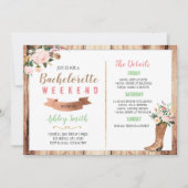 Western bacheloret met reisuitnodiging kaart (Voorkant)