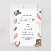 Western Bachelorette Party Invitation Rodeo Thema