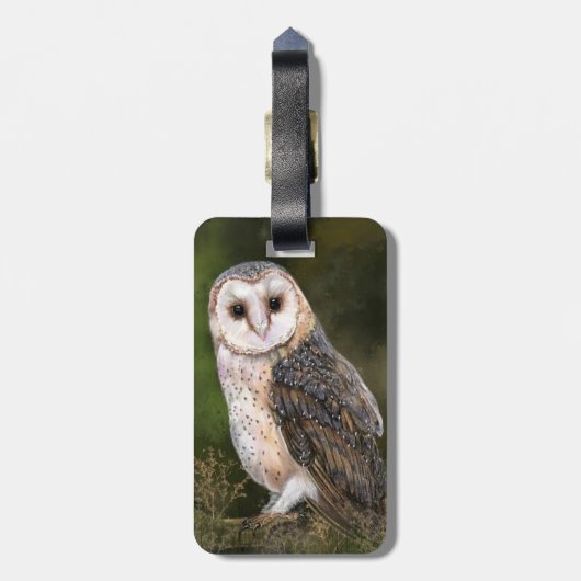 Western Bagagelabel van Barn Owl (Achterkant verticaal)