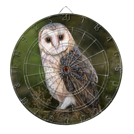Western Barn Owl Dart Board Dartbord (Voorkant)