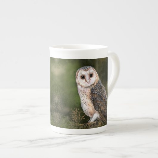 Western Barn Owl Mug Porselein Kop (Voorkant rechts)