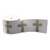 Western Barnwood Cross met touwen 3 " Grosgrain Lint (Spoel)