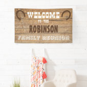 Western Barnwood Hoefijzer Family Reunion Banner (Insitu)
