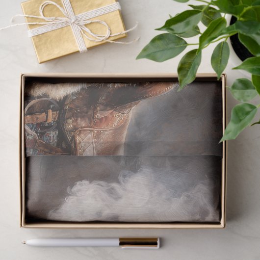 Western Baroque Ivory War Horse Tissue Paper Tissuepapier (Geschenk)