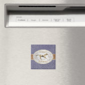 Western Belt And Buckle On denim Happy Birthday Magneet (Insitu (Vaatwasser))