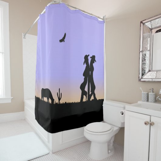 Western bereik douchegordijn (In situ)