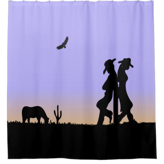 Western bereik douchegordijn (Voorkant)