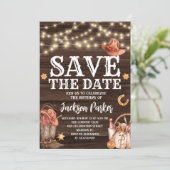 Western Bewaar de datum Verjaardagsland Verjaardag Kaart (Staand voorkant)