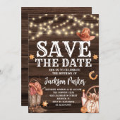 Western Bewaar de datum Verjaardagsland Verjaardag Kaart (Voorkant / Achterkant)