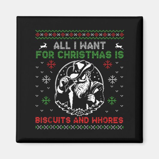 Western Biscuits And S Christmas Quote Magneet (Voorkant)