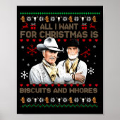 Western Biscuits And S Christmas Quote  Poster (Voorkant)
