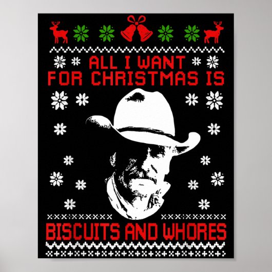 Western Biscuits And S Christmas Quote  Poster (Voorkant)